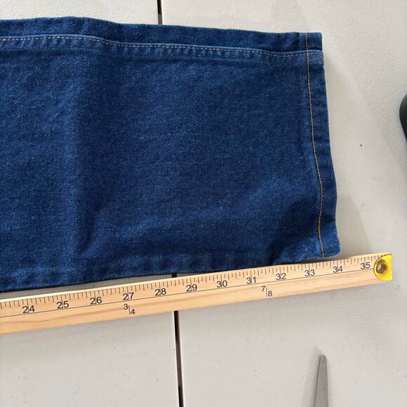 Wrangler Men Size 34x34 Blue Fire Flame Resistant Original Fit Pants Denim Jeans - Picture 9 of 12